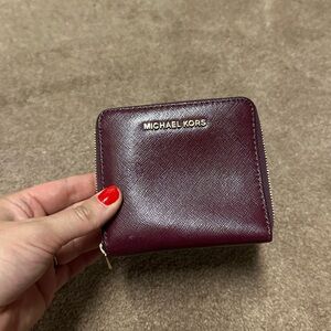 Burgundy Michael kors wallet